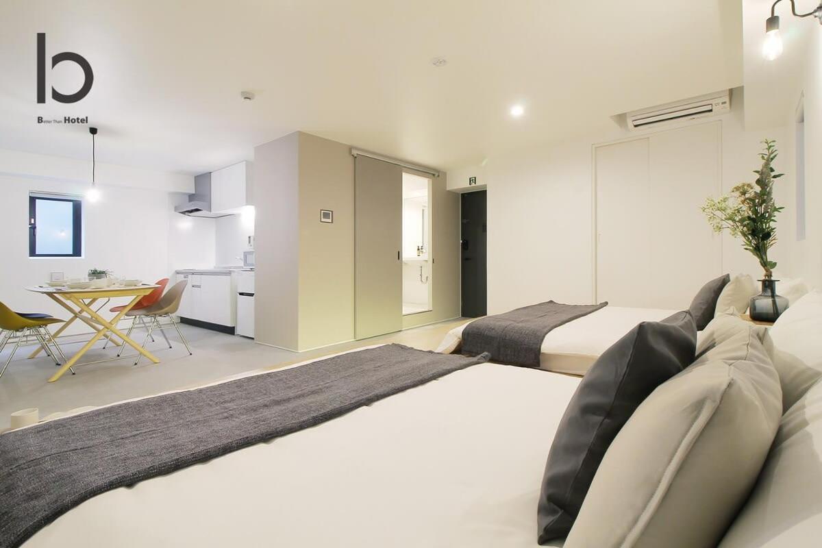 Bhotel Heiwaodori 302 - Huge Apt In Famous Hiroshima Dori For 6P Buitenkant foto